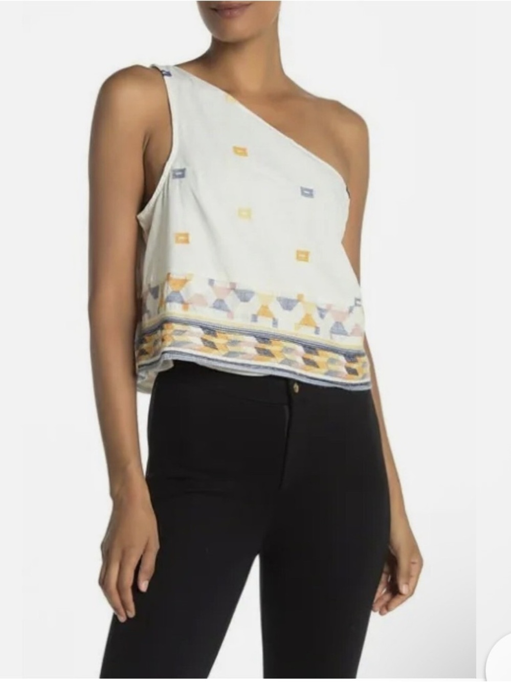 NWT Free People White One-Shoulder Top